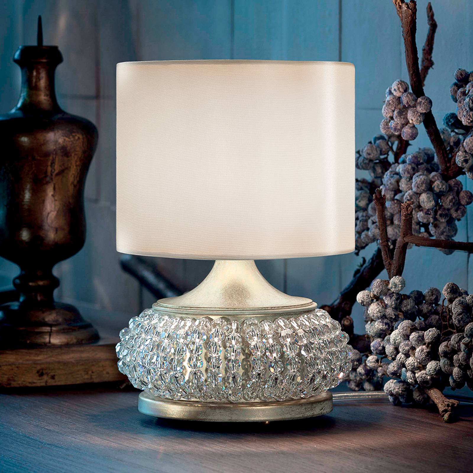 Tischlampe Galà 22cm elfenbein/gold, Kristallglas Tischlampe Galà 22cm elfenbein/gold, Kristallglas von Masiero