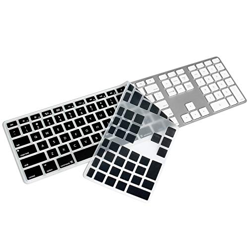 Masino Silikon-Tastaturabdeckung für Apple Tastatur in voller Größe mit Ziffernblock MB110LL/B (schwarz) von Masino