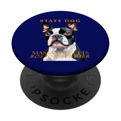 Der Boston-Terrier-Hund aus dem Massachusetts Territory Art PopSockets Klebender PopGrip Der Boston-Terrier-Hund aus dem Massachusetts Territory Art PopSockets Klebender PopGrip von Massachusetts Territory Symbols Gifts Tees taiche