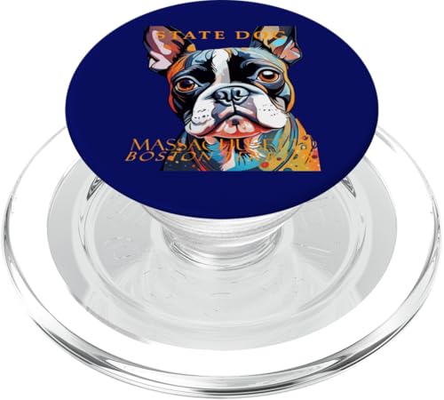 Hund aus Massachusetts Territory The Boston Terrier Artistic PopSockets PopGrip für MagSafe Hund aus Massachusetts Territory The Boston Terrier Artistic PopSockets PopGrip für MagSafe von Massachusetts Territory Symbols Gifts Tees taiche
