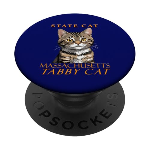 Katze aus dem Massachusetts Territory Die Tabby-Katze PopSockets Klebender PopGrip von Massachusetts Territory Symbols Gifts Tees taiche