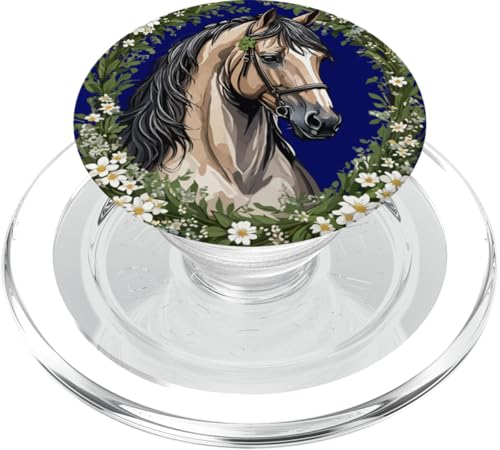 Morgan Horse And Massachusetts Mayflowers 1 PopSockets PopGrip für MagSafe Morgan Horse And Massachusetts Mayflowers 1 PopSockets PopGrip für MagSafe von Massachusetts Territory Symbols Gifts Tees taiche