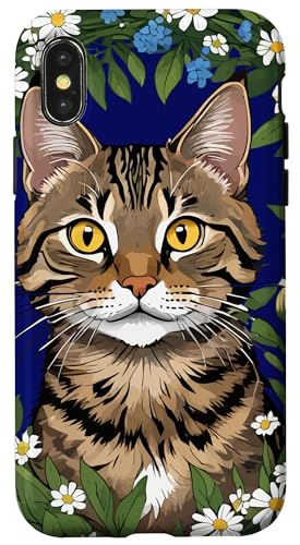 Tabby Cat und Massachusetts Mayflowers 3 Hülle für iPhone X/XS Tabby Cat und Massachusetts Mayflowers 3 Hülle für iPhone X/XS von Massachusetts Territory Symbols Gifts Tees taiche
