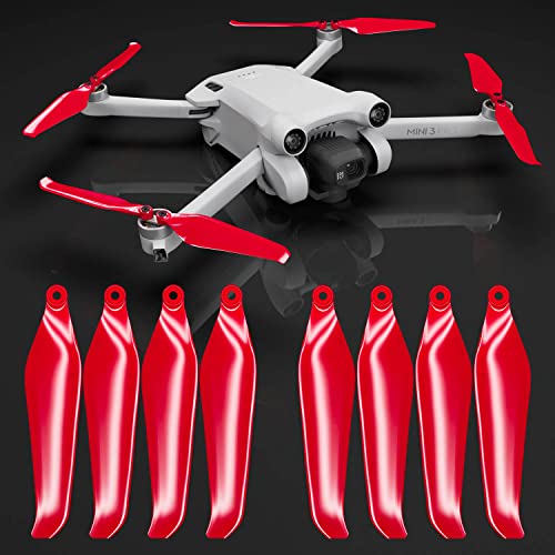 Master Airscrew Stealth Propeller kompatibel mit DJI Mini 3 Pro & Mini 4 Pro - Rot, 4 Propeller im Set von Master Airscrew