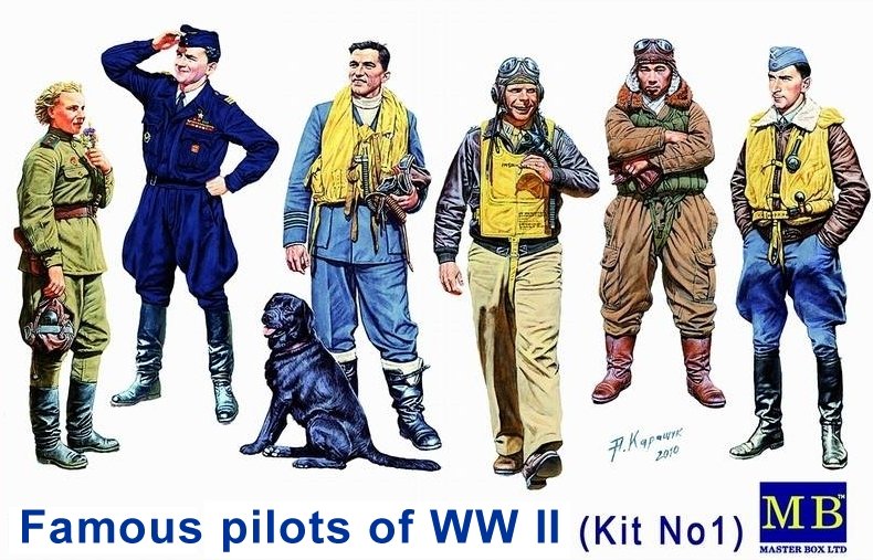 Famous WWII pilots set von Master Box Plastic Kits