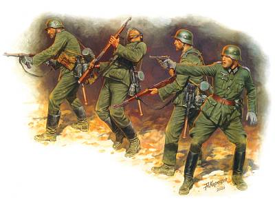 German Infantry in action 1941-1942 Eastern Front Series Kit No. 1 von Master Box Plastic Kits