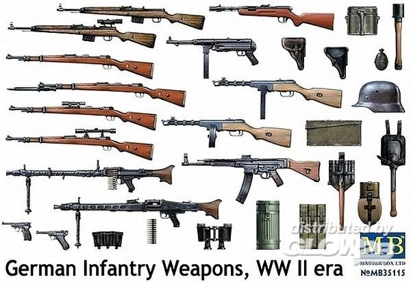 German infantry weapons, WWII German infantry weapons, WWII von Master Box Plastic Kits