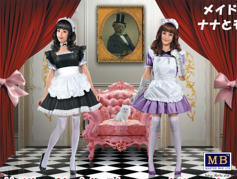 Maid café girls Nana and Momoko von Master Box Plastic Kits