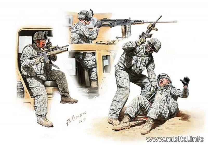 Man Down! US Modern Army von Master Box Plastic Kits