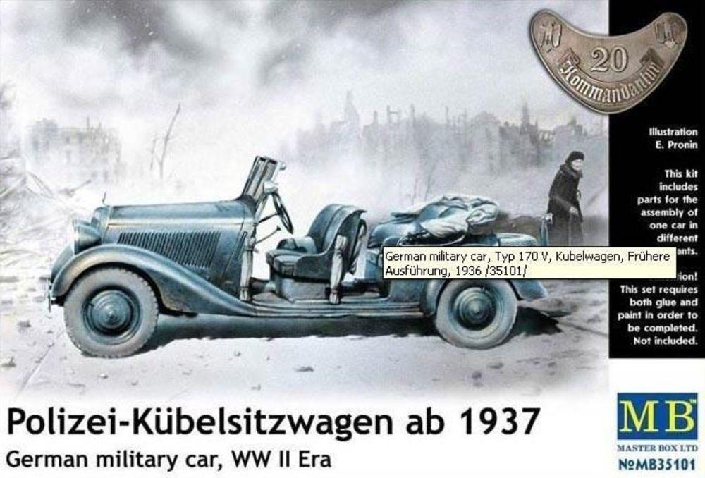 Polizei-Kübelsitzwagen ab 1937 mil. car Polizei-Kübelsitzwagen ab 1937 mil. car von Master Box Plastic Kits
