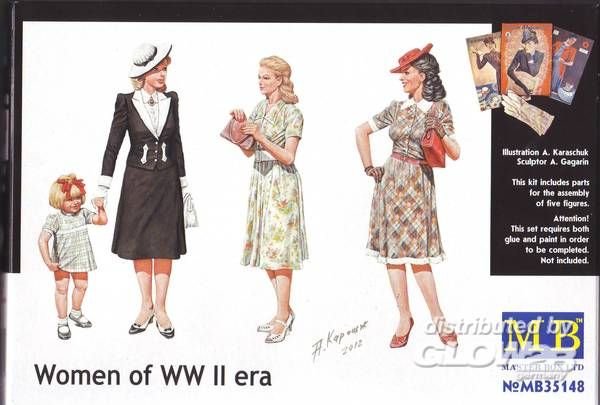 Women of WWII von Master Box Plastic Kits