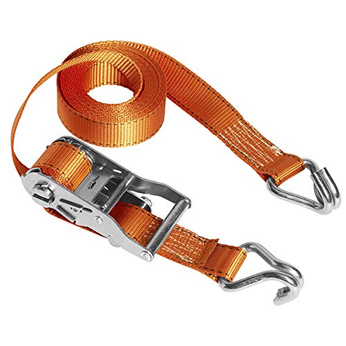 Master Lock 3211EURDAT Fast Link Spanngurt mit Ratsche und J-Haken, Orange, 4,5 m x 35 mm Gurt von Master Lock