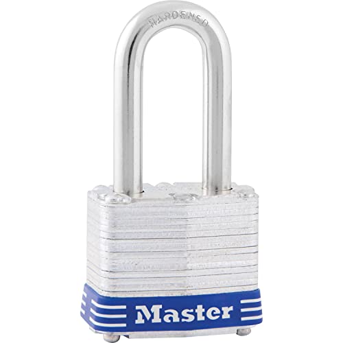 Master Lock 3DLF Vorhängeschloss mit langem Bügel, 3,8 cm Bügel, Stahl von Master Lock