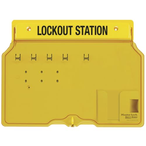 Master Lock 1482B Lockout Tagout Vorhängeschloss Station, gelb, ungefüllt von Master Lock