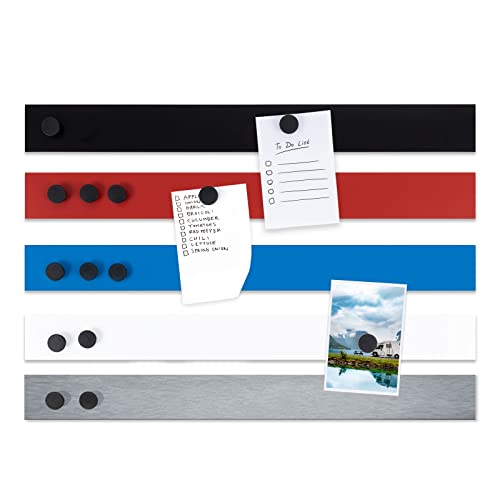 Magnetleiste Büro im 4er Set | inklusive Magneten | als Magnet Wandleiste für Fotos, Dokumente, Notizen | selbstklebend, wahlweise 50 cm oder 100 cm Länge | viele Farben (Blau, 100 cm Länge) von Master of Boards