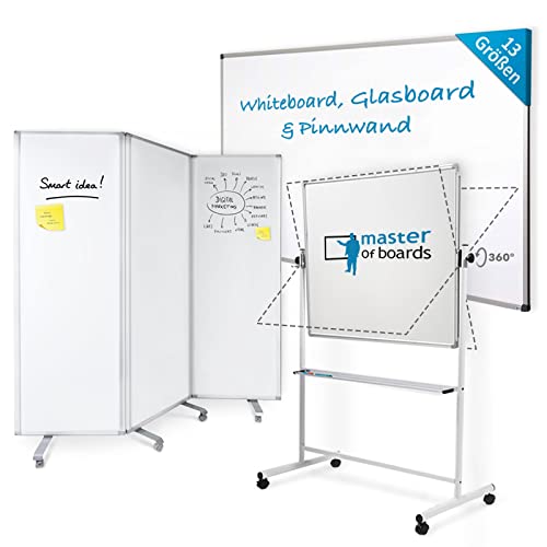 Master of Boards - Whiteboard - Glasboard - Pinnwand - beschreibbare Magnettafel - Magnetwand - Memoboard für Zuhause & Büro (Glasboard Rot, 65x100 cm) von Master of Boards