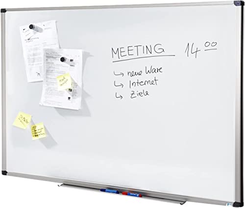 Master of Boards Magnettafel Whiteboard magnetisch 30 x 45 cm white board magnet Tafel für Büro und Heim, beschreibbar, trocken abwischbar mit Alu Rahmen in Hoch- und Querformat montierbar von Master of Boards
