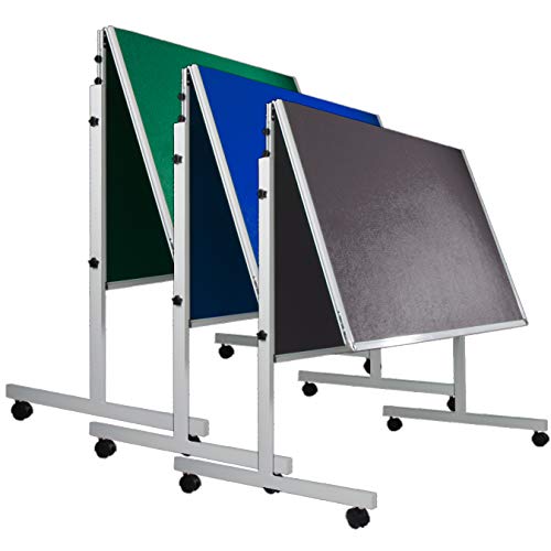Moderationstafel Filz | klappbar | mit Rollen | 120x150cm | Farbe wählbar (blau) von Master of Boards