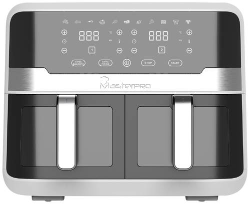 MasterPRO Rocket Duo Heißluft-Fritteuse 2400W mit Display, Kontrollleuchte Schwarz, Silber MasterPRO Rocket Duo Heißluft-Fritteuse 2400W mit Display, Kontrollleuchte Schwarz, Silber von MasterPRO