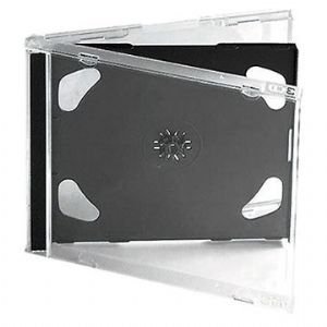 MasterStor CD/DVD-Hülle für 2 CDs (10,4 mm), Transparent / Schwarz, in Packungen zu 1, 2, 5, 10, 25, 50, 100 Stück von MasterStor