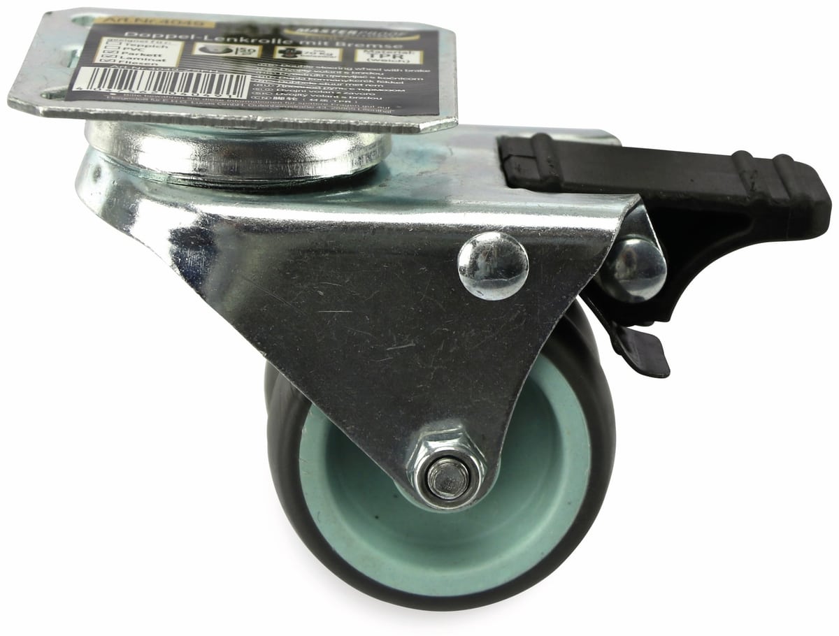 MASTERPROOF Doppellenkrolle Kugelgelagert 4049, Ø 50 mm, gebremst MASTERPROOF Doppellenkrolle Kugelgelagert 4049, Ø 50 mm, gebremst von Masterproof