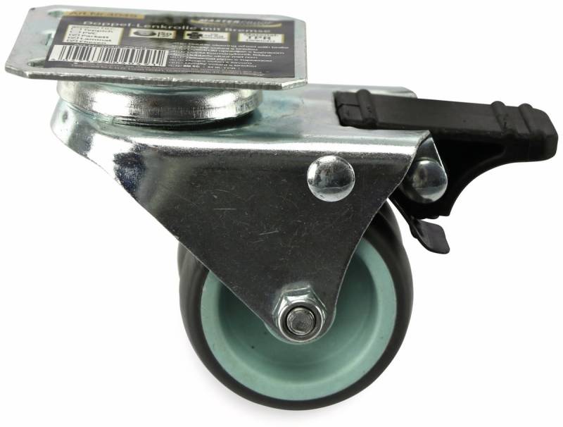 MASTERPROOF Doppellenkrolle Kugelgelagert 4049, Ø 50 mm, gebremst von Masterproof