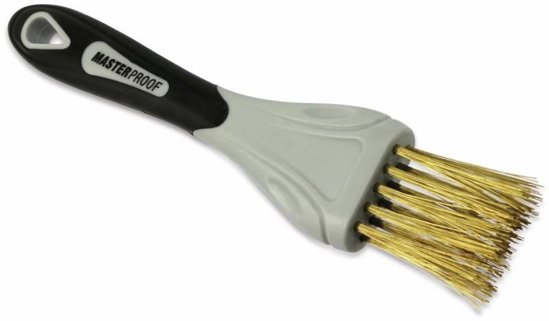 MASTERPROOF Drahtbürste, 2-reihig, Messing von Masterproof
