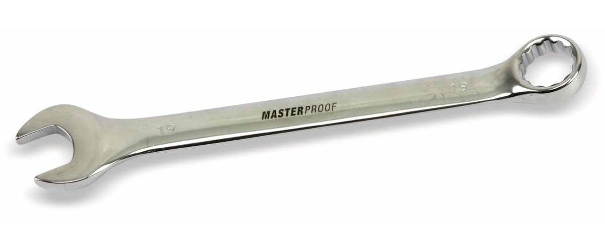 MASTERPROOF Gabel-Ringschlüssel, 19 mm von Masterproof