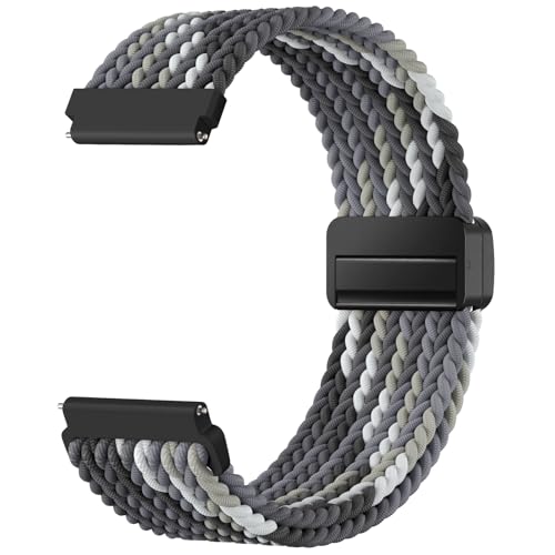 Mastten 18mm Nylon Elastisch Geflochten Magnet Smartwatch Uhrenarmband Kompatibel mit Garmin Venu 3S Armband - Venu 2S Armband, 18mm Sport Quick Release Armbänder für Damen Herren, Camo Mastten 18mm Nylon Elastisch Geflochten Magnet Smartwatch Uhrenarmband Kompatibel mit Garmin Venu 3S Armband - Venu 2S Armband, 18mm Sport Quick Release Armbänder für Damen Herren, Camo von Mastten