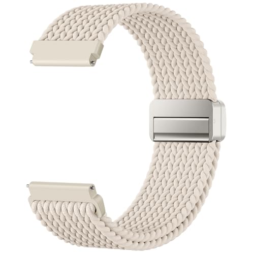 Mastten 18mm Nylon Elastisch Geflochten Magnet Smartwatch Uhrenarmband Kompatibel mit Garmin Venu 3S Armband - Venu 2S Armband, 18mm Sport Quick Release Armbänder für Damen Herren, Polarstern Mastten 18mm Nylon Elastisch Geflochten Magnet Smartwatch Uhrenarmband Kompatibel mit Garmin Venu 3S Armband - Venu 2S Armband, 18mm Sport Quick Release Armbänder für Damen Herren, Polarstern von Mastten