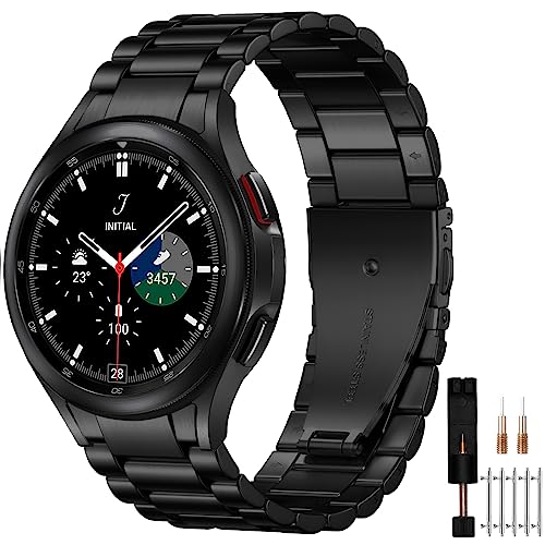 Mastten Kompatibel mit Samsung Galaxy Watch 7 6 5 4 Armband 44mm 40mm, Keine Lücke Edelstahl Metallarmband für Galaxy Watch 6 Classic 47mm 43mm / 4 Classic 46mm 42mm / 5 Pro 45mm / FE 40mm, Schwarz Mastten Kompatibel mit Samsung Galaxy Watch 7 6 5 4 Armband 44mm 40mm, Keine Lücke Edelstahl Metallarmband für Galaxy Watch 6 Classic 47mm 43mm / 4 Classic 46mm 42mm / 5 Pro 45mm / FE 40mm, Schwarz von Mastten