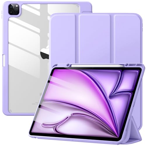Mastten Schutzhülle für iPad Air 13 Zoll (M3 2025 / M2 2024) / iPad Pro 12,9 Zoll Hülle (6. / 5. / 4. / 3. Generation 2022 / 2021 / 2020 / 2018), integrierter Stifthalter und automatischer von Mastten