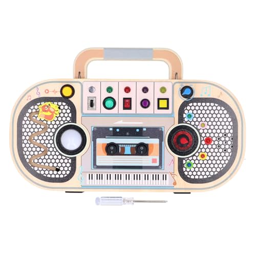 Kids Holzsensory Board Sound Recorder Form,Pädagogisches sensorisches Spielzeug mit analogem Rekorder,Holzsensorien Aktivitätsboards mit LED Licht Traging Griff für Junge Kids Holzsensory Board Sound Recorder Form,Pädagogisches sensorisches Spielzeug mit analogem Rekorder,Holzsensorien Aktivitätsboards mit LED Licht Traging Griff für Junge von Masyrt