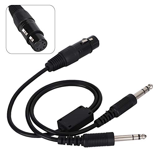 Masyrt Aviation Headset -Kabel für XLR zu GA Dual Stecker 5 Pin Headset Adapter Kabel Aviation Headphone - Adapterkabel Schwarz Masyrt Aviation Headset -Kabel für XLR zu GA Dual Stecker 5 Pin Headset Adapter Kabel Aviation Headphone - Adapterkabel Schwarz von Masyrt