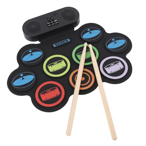 Tragbares Kinder -Drum -Set mit Dual -Lautsprecher Bluetooth Midi Roll Up Drum Pad für Anfänger, Kopfhörerbuchse, Wiederaufladbarer Akku für Weihnachten, Geburtstag Tragbares Kinder -Drum -Set mit Dual -Lautsprecher Bluetooth Midi Roll Up Drum Pad für Anfänger, Kopfhörerbuchse, Wiederaufladbarer Akku für Weihnachten, Geburtstag von Masyrt