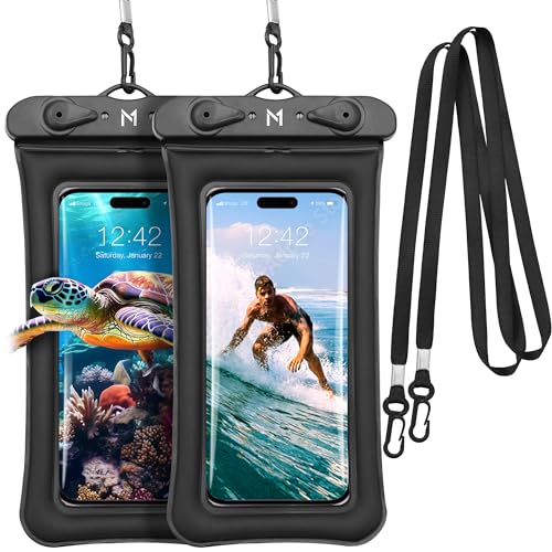 Mata1 2 Pack Waterproof Mobile Phone Case, Waterproof Mobile Phone Protective Case for Swimming Beach Water Sports von Mata1