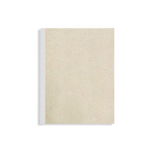 Matabooks, nachhaltige und vegane Notizblock A5 aus Graspapier, 144 blanko Seiten, Natur, Handmade, Made in Germany (Weiß) von matabooks