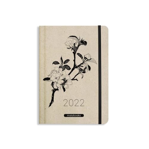 matabooks – Nachhaltiger A5 Kalender/Jahresplaner/Organizer/Terminkalender aus Graspapier – Samaya (Garden) von Matabooks