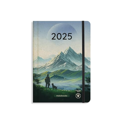 matabooks – Nachhaltiger A5 Kalender/Jahresplaner/Organizer/Terminkalender aus Graspapier – Samaya 2025 Farbe: Meadow (DE/EN) von Matabooks