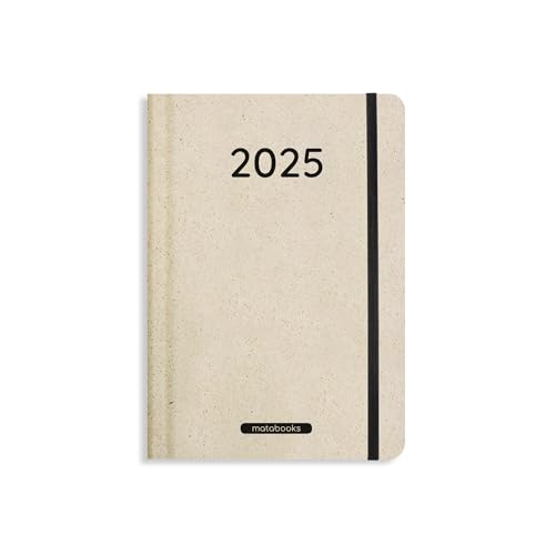 matabooks – Nachhaltiger A5 Kalender/Jahresplaner/Organizer/Terminkalender aus Graspapier – Samaya 2025 Farbe: Nature M (DE/EN) von Matabooks