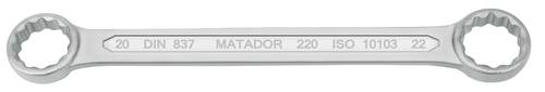 Matador Schraubwerkzeuge 02202022 Doppel-Ringschlüssel 20 - 22mm DIN 837-B von Matador Schraubwerkzeuge
