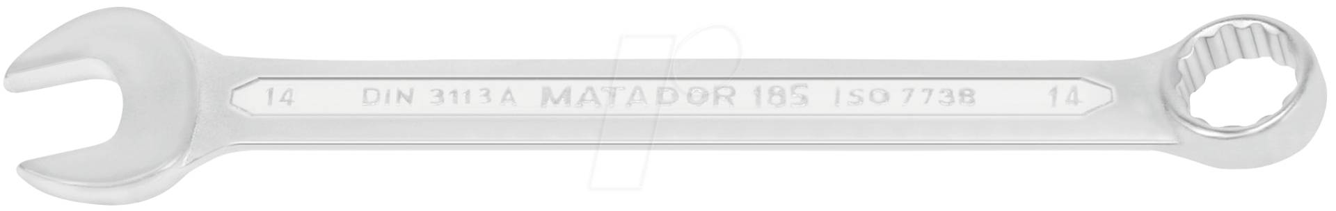 MAT 0185 0140 - Ringmaulschlüssel, SW 14, DIN 3113 A von Matador