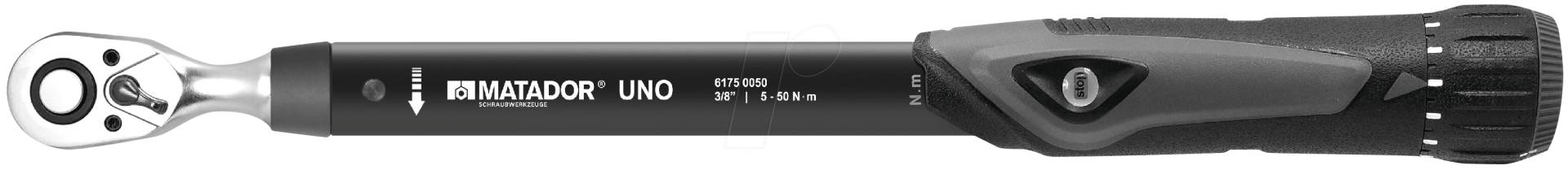 MAT 6175 0050 - Drehmomentschlüssel, 10-50 Nm, 3/8´´, Uno von Matador