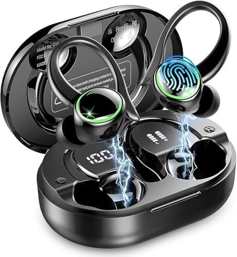 Matast Bluetooth Kopfhörer, Bluetooth 5.4 Sport Kopfhörer mit HiFi Stereo, 50 Stunden Wireless In Ear Kopfhörer Geräuschunterdrückung ENC und 4 HD Mics, IP7 Wasserdicht Kopfhöre Matast Bluetooth Kopfhörer, Bluetooth 5.4 Sport Kopfhörer mit HiFi Stereo, 50 Stunden Wireless In Ear Kopfhörer Geräuschunterdrückung ENC und 4 HD Mics, IP7 Wasserdicht Kopfhöre von Matast