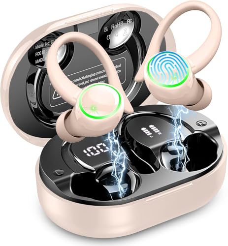Matast Bluetooth Kopfhörer, Bluetooth 5.4 Sport Kopfhörer mit HiFi Stereo, 50 Stunden Wireless In Ear Kopfhörer Geräuschunterdrückung ENC und 4 HD Mics, IP7 Wasserdicht Kopfhörer, K Matast Bluetooth Kopfhörer, Bluetooth 5.4 Sport Kopfhörer mit HiFi Stereo, 50 Stunden Wireless In Ear Kopfhörer Geräuschunterdrückung ENC und 4 HD Mics, IP7 Wasserdicht Kopfhörer, K von Matast
