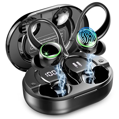 Matast Bluetooth Kopfhörer, Bluetooth 5.4 Sport Kopfhörer mit HiFi Stereo, 50 Stunden Wireless In Ear Kopfhörer Geräuschunterdrückung ENC und 4 HD Mics, IP7 Wasserdicht Kopfhörer, Kabellose Kopfhörer von Matast