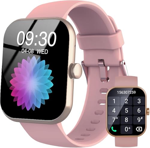 Smartwatch, 4.9 cm Smartwatch für Herren Damen (Annehmen/Tätigen von Anrufen), Fitness Tracker mit 120+ Sportmodi, IP68 Wasserdicht, Herzfrequenz/Spo2/Schlafmonitor, Schrittzähler, Aktivitätstracker von Matast