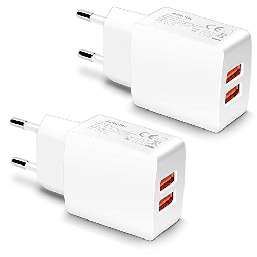 MatauMahi 5V2,1A USB Ladegerät (Weiß, 2er-Pack), 10,5W USB Netzteil, USB Stecker, Adapter für Handys, Tablets, Powerbanks, Bluetooth-Kopfhörer, Smartbands und Andere Geräte mit USB-Schnittstelle von MatauMahi