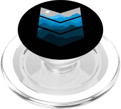 Blau Mountain-View Blau PopSockets PopGrip für MagSafe Blau Mountain-View Blau PopSockets PopGrip für MagSafe von Match Blue Color Graphic Tee