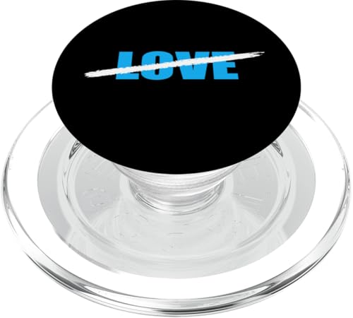 Blaue No Love Blaue Grafik PopSockets PopGrip für MagSafe Blaue No Love Blaue Grafik PopSockets PopGrip für MagSafe von Match Blue Color Graphic Tee